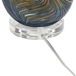 360 Lighting Carmen Modern Coastal Accent Table Lamps 12 1/2" High Set Of 2 Green Art Glass Shade For Bedroom Bedside Nightstand Office -360 Lighting GUEST a802d29b ddd2 46c7 adc5 6c32d5ea7f1d