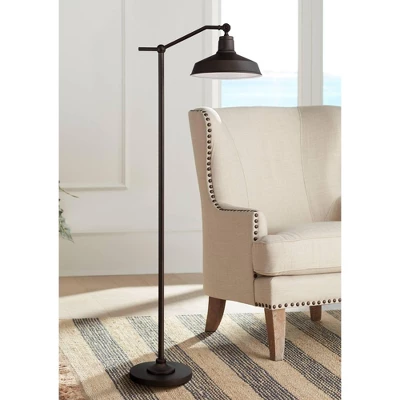 360 Lighting Kayne Farmhouse Rustic 61" Tall Standing Floor Lamps Set Of 2 Lights Downbridge Task Adjustable Foot Switch Brown Satin Bronze Finish 8 360 Lighting Kayne Farmhouse Rustic 61" Tall Standing Floor Lamps Set Of 2 Lights Downbridge Task Adjustable Foot Switch Brown Satin Bronze Finish - Image 6