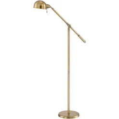 360 Lighting Dawson Traditional 55" Tall Standing Floor Lamps Set Of 2 Lights Boom Arm Pharmacy Adjustable Gold Metal Antique Brass Finish Living Room -360 Lighting GUEST ab40838f bb92 4ed1 9a93 e26be81a1680