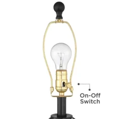 360 Lighting Eric Rustic Table Lamps Set Of 2 24" High Dark Bronze Blown Glass Gourd Burlap Fabric Drum Shade For Bedroom Living Room Bedside Office -360 Lighting GUEST ab46f3fb c4b1 474a bbdc b255dcf10bb8