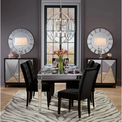 360 Lighting Solange Modern Table Lamps 25" High Set Of 2 Stacked Crystal Glass Silver White Tapered Drum Shade For Bedroom Living Room Nightstand 10 360 Lighting Solange Modern Table Lamps 25" High Set Of 2 Stacked Crystal Glass Silver White Tapered Drum Shade For Bedroom Living Room Nightstand - Image 8