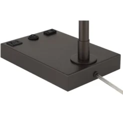 360 Lighting Harris 25 1/2" High Pharmacy Modern Desk Lamp USB Port AC Power Outlet Brown Bronze Finish Metal Single Home Office Living Room Charging -360 Lighting GUEST abf7ced9 eade 4b8c acf2 c0eae07f528f