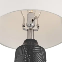 360 Lighting Unity 22 1/4" High Small Modern Accent Table Lamps Set Of 2 Black Ceramic White Shade Living Room Bedroom Bedside Nightstand House Office -360 Lighting GUEST acd87d8f 21d1 4cc5 89f6 8491dbf58d23