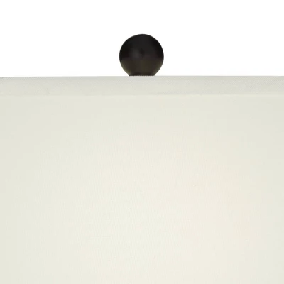 360 Lighting Modern Table Lamps Set Of 2 With USB Charging Port 27" Tall Zebra Faux Wood Off-White Fabric Shade For Bedroom Bedside House 8 360 Lighting Modern Table Lamps Set Of 2 With USB Charging Port 27" Tall Zebra Faux Wood Off-White Fabric Shade For Bedroom Bedside House - Image 6