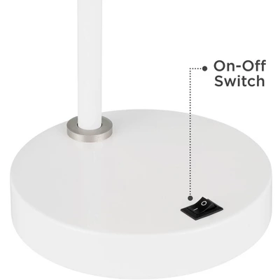 360 Lighting Chase 23" High Small Modern Desk Lamps Set Of 2 USB Port White Metal Home Office Living Room Charging Bedroom Bedside Nightstand 7 360 Lighting Chase 23" High Small Modern Desk Lamps Set Of 2 USB Port White Metal Home Office Living Room Charging Bedroom Bedside Nightstand - Image 5