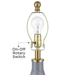 360 Lighting Alexia 20" High Small Modern Accent Table Lamps Set Of 2 Gold Blue Finish Glass White Shade Living Room Bedroom Bedside Nightstand House -360 Lighting GUEST b25cf43e 2a8f 4823 87d4 5c3e86aa551b