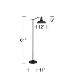 360 Lighting Kayne Rustic Farmhouse Floor Lamp Standing 61" Tall Satin Bronze Metal Downbridge Shade For Living Room Reading Bedroom Office House Home 14 360 Lighting Kayne Rustic Farmhouse Floor Lamp Standing 61" Tall Satin Bronze Metal Downbridge Shade For Living Room Reading Bedroom Office House Home -360 Lighting GUEST b2fa0ce1 d747 4f04 81fc 138ff7fd7fc4