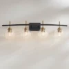 360 Lighting Duka 36 1/4" Wide 4-Light Black And Gold Bath Light -360 Lighting GUEST b39dfbb6 cbea 42c0 bafa fe4924d5aa5a