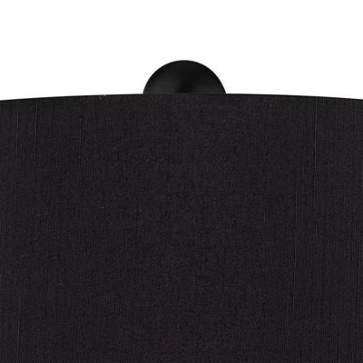 360 Lighting Karl Modern Table Lamps 28 1/4" Tall Set Of 2 Black Metal With USB And AC Power Outlet In Base Faux Silk Shade For Bedroom House Home 8 360 Lighting Karl Modern Table Lamps 28 1/4" Tall Set Of 2 Black Metal With USB And AC Power Outlet In Base Faux Silk Shade For Bedroom House Home - Image 6