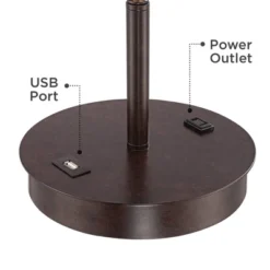 360 Lighting Modern Accent Table Lamp With USB And AC Power Outlet 23 1/2" High Bronze Fabric Drum Shade For Bedroom Living Room House Desk Bedside 13 360 Lighting Modern Accent Table Lamp With USB And AC Power Outlet 23 1/2" High Bronze Fabric Drum Shade For Bedroom Living Room House Desk Bedside -360 Lighting GUEST b3e9411d 4c23 4f75 96f4 cac9058e6543