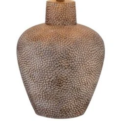 360 Lighting Bentley Rustic Farmhouse Table Lamp 29" Tall Brown Leaf Textured Hammered Pot Off White Empire Shade For Bedroom Living Room House Home -360 Lighting GUEST b4dcdfe0 1914 423a b078 33393ffe31bc 1