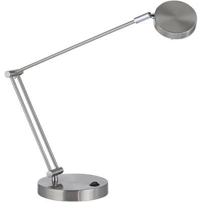 360 Lighting Jarrett 19" High Small Modern Desk Lamps Set Of 2 Adjustable LED Silver Satin Nickel Finish Metal Home Office Living Room Bedroom Bedside 8 360 Lighting Jarrett 19" High Small Modern Desk Lamps Set Of 2 Adjustable LED Silver Satin Nickel Finish Metal Home Office Living Room Bedroom Bedside - Image 6