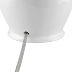 360 Lighting Jane 25" High Mid Century Modern Table Lamps Set Of 2 WiFi Smart Socket White Ceramic Living Room Bedroom Bedside Nightstand Office Home -360 Lighting GUEST b93e9bb4 b00c 4eba 8b73 de299e9644df