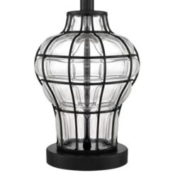 360 Lighting Hudson Rustic Table Lamps 23" High Set Of 2 Dark Bronze Blown Clear Glass Gourd Burlap Fabric Drum Shade For Bedroom Living Room Bedside 13 360 Lighting Hudson Rustic Table Lamps 23" High Set Of 2 Dark Bronze Blown Clear Glass Gourd Burlap Fabric Drum Shade For Bedroom Living Room Bedside -360 Lighting GUEST b9513494 d282 4137 a1b8 04b156b2c8a1