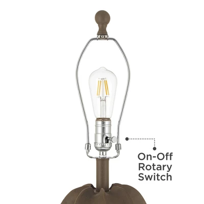 360 Lighting Calabasa 30" Tall Large Modern End Table Lamp Chocolate Brown Finish Single White Shade Living Room Bedroom Bedside Nightstand House 6 360 Lighting Calabasa 30" Tall Large Modern End Table Lamp Chocolate Brown Finish Single White Shade Living Room Bedroom Bedside Nightstand House - Image 4