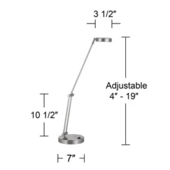 360 Lighting Jarrett 19" High Small Modern Desk Lamps Set Of 2 Adjustable LED Silver Satin Nickel Finish Metal Home Office Living Room Bedroom Bedside 12 360 Lighting Jarrett 19" High Small Modern Desk Lamps Set Of 2 Adjustable LED Silver Satin Nickel Finish Metal Home Office Living Room Bedroom Bedside -360 Lighting GUEST b99e6217 6950 4afd 9038 afd961c48d23