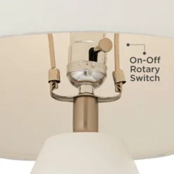 360 Lighting Modern Table Lamps 26" High Set Of 2 White Gourd Fabric Tapered Drum Shade For Bedroom Living Room House Home Bedside Nightstand Office 13 360 Lighting Modern Table Lamps 26" High Set Of 2 White Gourd Fabric Tapered Drum Shade For Bedroom Living Room House Home Bedside Nightstand Office -360 Lighting GUEST bac5956b 2e3c 4ad4 83e9 85c6e9e0e874