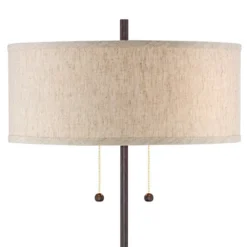 360 Lighting Modern Accent Table Lamp With USB And AC Power Outlet 23 1/2" High Bronze Fabric Drum Shade For Bedroom Living Room House Desk Bedside 15 360 Lighting Modern Accent Table Lamp With USB And AC Power Outlet 23 1/2" High Bronze Fabric Drum Shade For Bedroom Living Room House Desk Bedside -360 Lighting GUEST bbac2bb6 1a02 41fa 91fd a33d37eea144