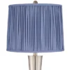 360 Lighting Geoff Modern Table Lamps Set Of 2 26" High Brushed Nickel With USB Charging Port Blue Shirred Shade For Bedroom Living Room House Desk 1 360 Lighting Geoff Modern Table Lamps Set Of 2 26" High Brushed Nickel With USB Charging Port Blue Shirred Shade For Bedroom Living Room House Desk -360 Lighting GUEST bbd7f945 1978 4ea6 8e1b 242aaa63fa38
