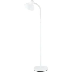 360 Lighting Modern Floor Lamp Adjustable Gooseneck Arm 56" Tall White Metal For Living Room Reading Bedroom Office -360 Lighting GUEST bc0be657 c6c6 402c aa1a 0972cdc6ef1b
