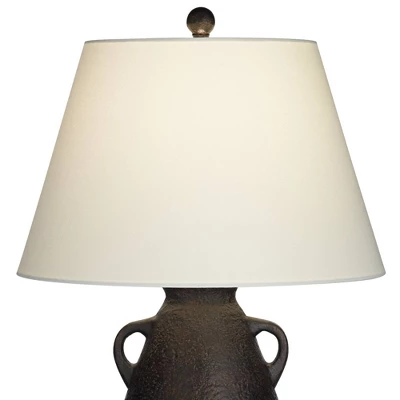 360 Lighting Las Cruces 28" Tall Jar With Handles Farmhouse Rustic Country Cottage Table Lamp Black Single White Shade Living Room Bedroom Bedside 10 360 Lighting Las Cruces 28" Tall Jar With Handles Farmhouse Rustic Country Cottage Table Lamp Black Single White Shade Living Room Bedroom Bedside - Image 8