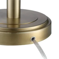 360 Lighting Camile Modern Table Lamps 25" High Set Of 2 Brass Metal With USB Charging Port Oatmeal Drum Shade For Bedroom Living Room Bedside Desk -360 Lighting GUEST bfb6d194 22b1 4596 9ba1 6b40da5e1ed2