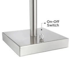 360 Lighting Andre Modern Table Lamps 26 3/4" High Set Of 2 Metal With USB And AC Power Outlet In Base Table Top Dimmers White Drum Shade For Desk -360 Lighting GUEST c1bfd67b 497d 4367 8db7 5b3e3957f6af 1