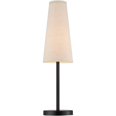 360 Lighting Modern Table Lamps 26" High Set Of 2 Dark Espresso Bronze Metal Off White Linen Cone Shade For Bedroom Living Room House Home Nightstand 3 360 Lighting Modern Table Lamps 26" High Set Of 2 Dark Espresso Bronze Metal Off White Linen Cone Shade For Bedroom Living Room House Home Nightstand