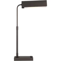 360 Lighting Harris 25 1/2" High Pharmacy Modern Desk Lamp USB Port AC Power Outlet Brown Bronze Finish Metal Single Home Office Living Room Charging -360 Lighting GUEST c29e26bf 5088 4587 b19c 3e253d70fc73