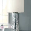 360 Lighting Marcus Modern Table Lamp 30" Tall Mercury Glass Column Shape White Drum Shade For Bedroom Living Room Bedside Nightstand Office Kids Home -360 Lighting GUEST c3bdded7 3017 4a5e b386 1caa052b60b5