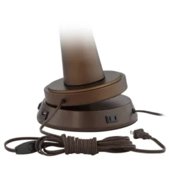 360 Lighting Southwestern Table Lamp With USB And AC Power Outlet Workstation Charging Base 29" Tall Brown Hammered Pot Living Room Bedroom -360 Lighting GUEST c541c70d b796 40a9 abc4 8ebea602c72c