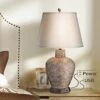 360 Lighting Southwestern Table Lamp With USB And AC Power Outlet Workstation Charging Base 29" Tall Brown Hammered Pot Living Room Bedroom -360 Lighting GUEST c56e0078 e0d4 4e95 9965 ccccbb2a4bd9