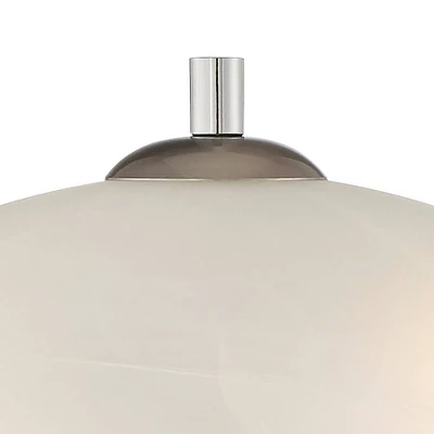 360 Lighting Simon Modern Accent Table Lamps Set Of 2 21" High Silver With USB Charging Port White Glass Dome Shade For Bedroom Living Room House Desk 8 360 Lighting Simon Modern Accent Table Lamps Set Of 2 21" High Silver With USB Charging Port White Glass Dome Shade For Bedroom Living Room House Desk - Image 6