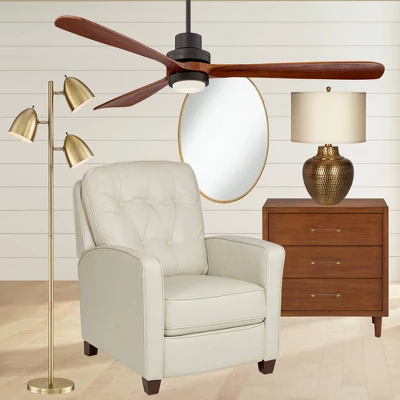 360 Lighting Aaron Mid Century Modern Tree Floor Lamp 64" Tall Aged Brass 3 Light Adjustable Dome Shade For Living Room Reading Bedroom Office House 10 360 Lighting Aaron Mid Century Modern Tree Floor Lamp 64" Tall Aged Brass 3 Light Adjustable Dome Shade For Living Room Reading Bedroom Office House - Image 8