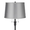 360 Lighting Dyna Traditional 58" Tall 2-Light Standing Floor Lamp Skinny Pole Pull Chain Black Finish Living Room Bedroom House Drum Satin Gray Shade -360 Lighting GUEST ce0408ee ae55 4d1c 8b87 09e3623bef1c