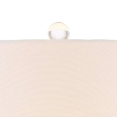 360 Lighting Solange Modern Table Lamps 25" High Set Of 2 Stacked Crystal Glass Silver White Tapered Drum Shade For Bedroom Living Room Nightstand 5 360 Lighting Solange Modern Table Lamps 25" High Set Of 2 Stacked Crystal Glass Silver White Tapered Drum Shade For Bedroom Living Room Nightstand - Image 3