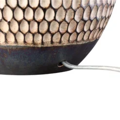 360 Lighting Mid-Century Modern Accent Table Lamp With USB Charging Port 21" High Wood Brown Ceramic Oatmeal Drum Shade Living Room Desk Bedroom -360 Lighting GUEST cf168e1b e989 4d46 ab14 c21437c6a21b