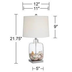 360 Lighting Coastal Accent Table Lamp 21.75" High Clear Glass Fillable Sea Shells White Drum Shade For Living Room Family Bedroom Bedside 13 360 Lighting Coastal Accent Table Lamp 21.75" High Clear Glass Fillable Sea Shells White Drum Shade For Living Room Family Bedroom Bedside -360 Lighting GUEST d136f62b fcbe 4f71 b844 e9df9fe87c85