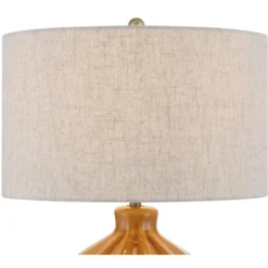 360 Lighting Gordy 21" High Small Mid Century Modern Country Cottage Accent Table Lamp Spice Brown Finish Ceramic Single Living Room Bedroom -360 Lighting GUEST d22a4732 73c2 440c b2fd 8309d127c9ee