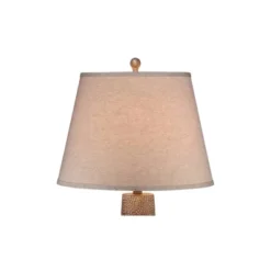 360 Lighting Bentley Rustic Farmhouse Table Lamp 29" Tall Brown Leaf Hammered With Table Top Dimmer Off White Empire Shade For Bedroom Living Room -360 Lighting GUEST d4f6f696 a5e7 4318 b2d9 c57e91dcb804