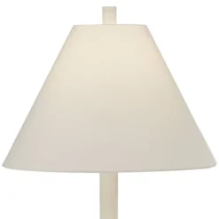 360 Lighting Modern Table Lamps 24 1/2" High Set Of 2 White Sculpture Fabric Cone Shade For Bedroom Living Room House Home Bedside Nightstand Office 12 360 Lighting Modern Table Lamps 24 1/2" High Set Of 2 White Sculpture Fabric Cone Shade For Bedroom Living Room House Home Bedside Nightstand Office -360 Lighting GUEST d8073110 d14d 4050 bcc2 3404f2947cd8