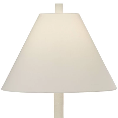 360 Lighting Modern Table Lamps 24 1/2" High Set Of 2 White Sculpture Fabric Cone Shade For Bedroom Living Room House Home Bedside Nightstand Office 5 360 Lighting Modern Table Lamps 24 1/2" High Set Of 2 White Sculpture Fabric Cone Shade For Bedroom Living Room House Home Bedside Nightstand Office - Image 3