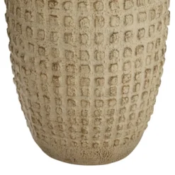 360 Lighting Delon 26 1/2" Tall Jar Farmhouse Rustic Country Cottage Table Lamp Brown Beige Terra Cotta Finish Single White Shade Living Room Bedroom -360 Lighting GUEST dabcd366 049c 405c 83fb 473d05957c1a