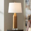 360 Lighting Starfire 30 1/2" Tall Large Modern End Table Lamp Gold Brass Finish Metal Single White Shade Living Room Bedroom Bedside Nightstand House -360 Lighting GUEST dacb44b8 5641 4d86 8450 e9eca89b4df6