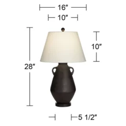360 Lighting Las Cruces 28" Tall Jar With Handles Farmhouse Rustic Country Cottage Table Lamp Black Single White Shade Living Room Bedroom Bedside 12 360 Lighting Las Cruces 28" Tall Jar With Handles Farmhouse Rustic Country Cottage Table Lamp Black Single White Shade Living Room Bedroom Bedside -360 Lighting GUEST db1805a0 6971 4d88 9c85 b82a237747dd