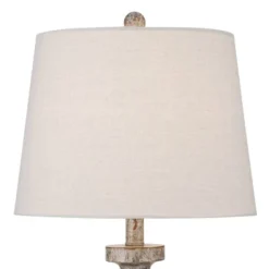 360 Lighting Jordanna 26" High Candlestick Farmhouse Rustic Country Cottage Table Lamps Set Of 2 USB Port White Distressed Finish Living Room Charging -360 Lighting GUEST dcc02f3b f746 48ba a120 21ec5ef41c80