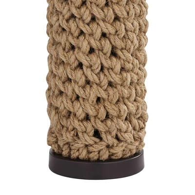 360 Lighting Ciera 25 1/4" High Farmhouse Rustic Modern Table Lamps Set Of 2 Natural Bronze Rope Wrapped Living Room Bedroom Bedside Oatmeal Shade 8 360 Lighting Ciera 25 1/4" High Farmhouse Rustic Modern Table Lamps Set Of 2 Natural Bronze Rope Wrapped Living Room Bedroom Bedside Oatmeal Shade - Image 6