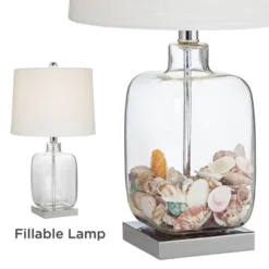 360 Lighting Coastal Accent Table Lamp 21.75" High Clear Glass Fillable Sea Shells White Drum Shade For Living Room Family Bedroom Bedside 12 360 Lighting Coastal Accent Table Lamp 21.75" High Clear Glass Fillable Sea Shells White Drum Shade For Living Room Family Bedroom Bedside -360 Lighting GUEST df1f084d e902 4f4f a5a2 d425799d0313