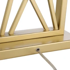 360 Lighting Claudia 26 1/2" Tall Open Metal Base Modern Glam Luxury Table Lamps Set Of 2 Gold Finish White Shade Living Room Bedroom Bedside -360 Lighting GUEST e020a2c7 84cc 4452 8f76 20ca7c871c53