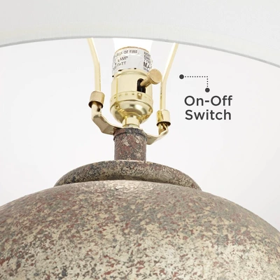 Franklin Iron Works Eloy 29" High Jar Farmhouse Rustic Southwestern End Table Lamp Brown Beige Desert Terracota Finish Single Living Room Bedroom 4 Franklin Iron Works Eloy 29" High Jar Farmhouse Rustic Southwestern End Table Lamp Brown Beige Desert Terracota Finish Single Living Room Bedroom - Image 2